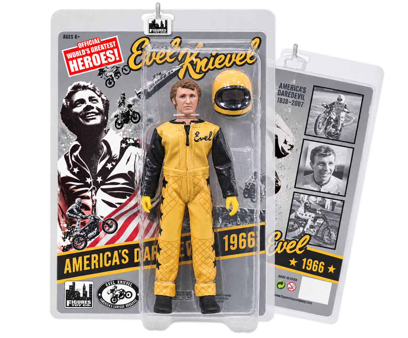 Evel Knievel 8" Action Figure - Motorcycle Daredevils