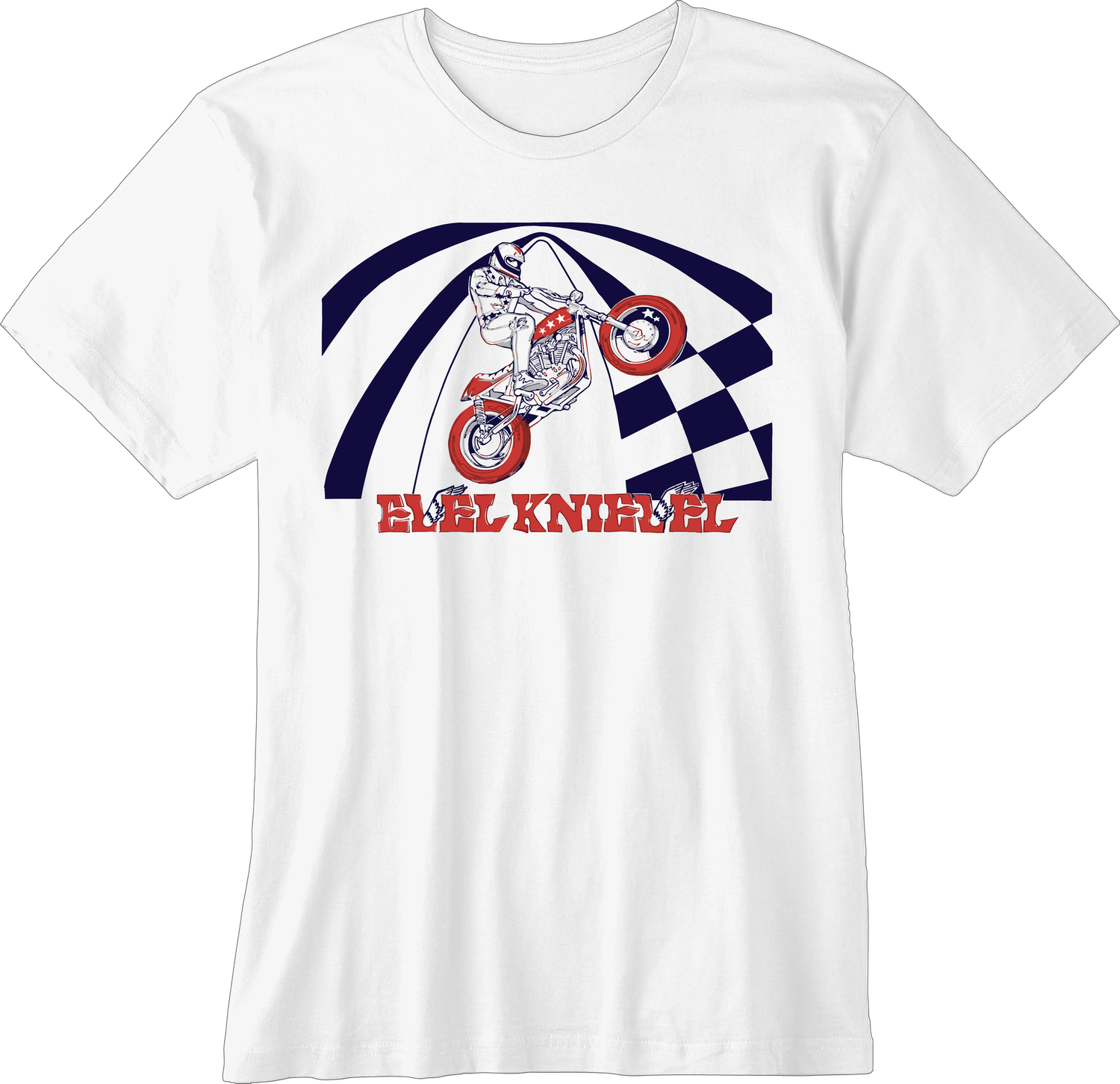 Jump Checkered Flag T-Shirt - White