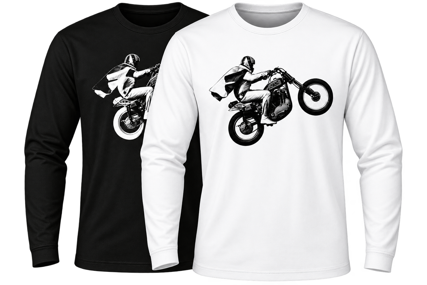 Halftone Wheelie - L/S T-Shirt