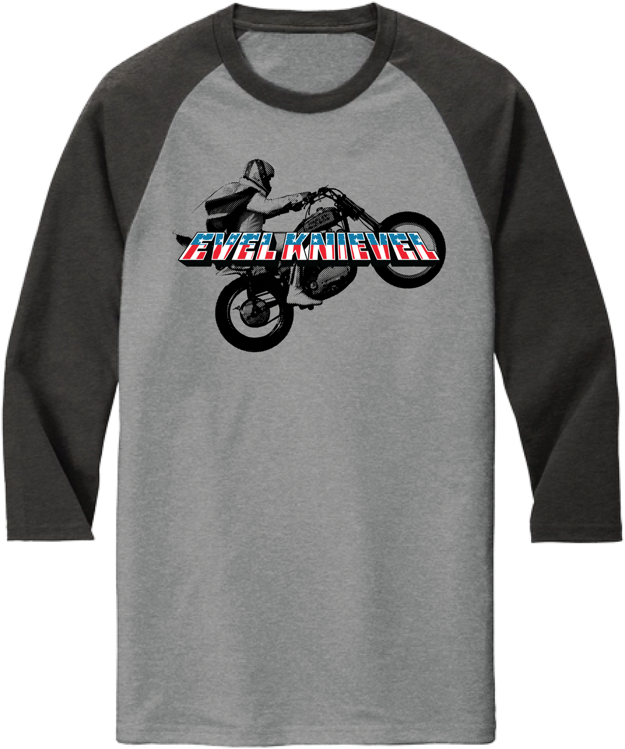 Evel Knievel Wheelie - Raglan T-Shirt