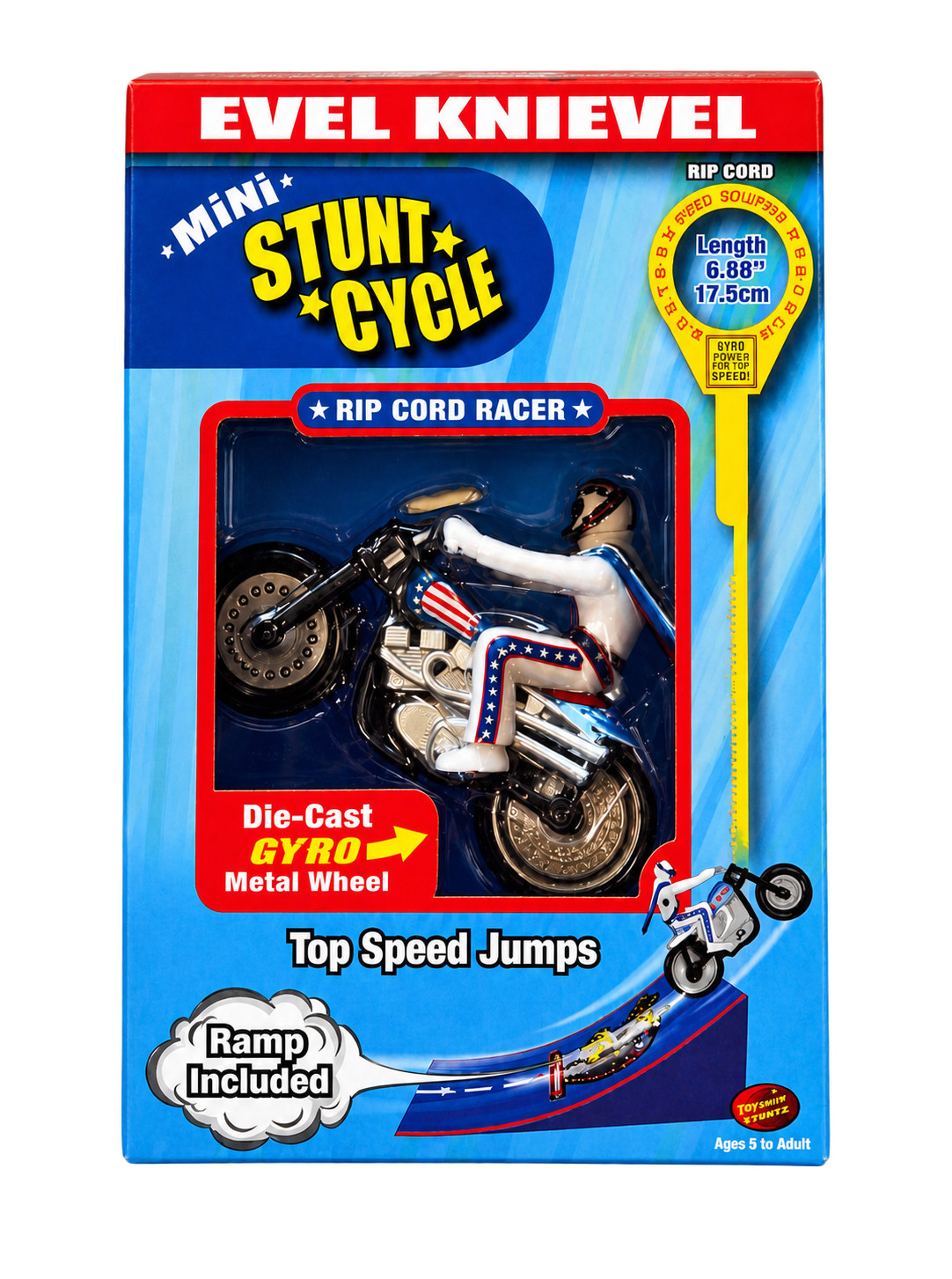 Evel Knievel Mini Stunt Cycle Rip Cord Racer