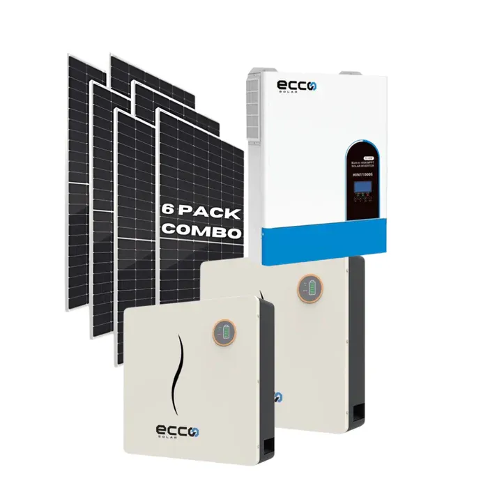 11KVA Ecco MPPT Hybrid Inverter 48V + 2x 5.12kWh Ecco Lithium Battery 100AH + 6x 540W Canadian Mono Crystal Solar Panels Off Grid Solar Combo Kit