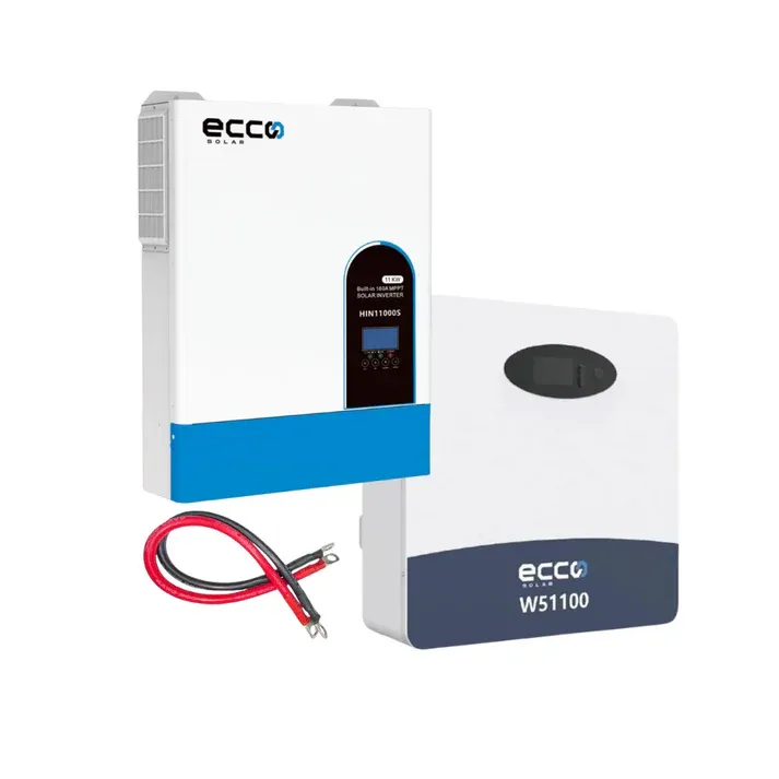 11KVA / 11000W Ecco MPPT Hybrid Inverter Pure Sine Wave + 1x 5.12kWh Ecco Lithium Battery ( Wall Mount )