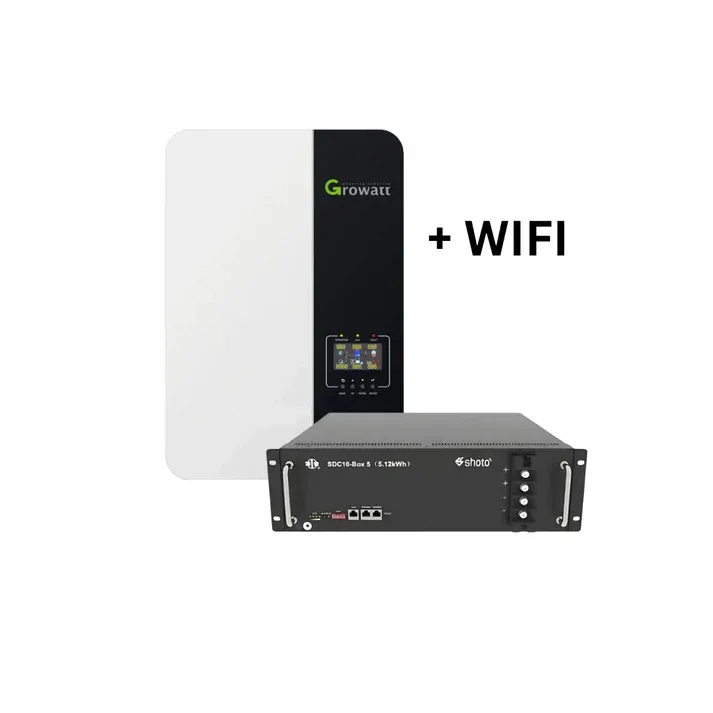 Growatt 5KVA / 5000W Hybrid Inverter + 5.12kWh SHOTO Lithium Battery 48V Combo + WIFI