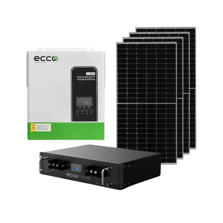 3.5KVA / 3500W ECCO Hybrid Inverter + 24V ECCO Lithium Battery 100AH + 3x 460W Solar Panels