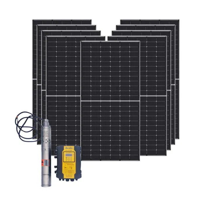 HZ Solar AC/DC Submersible Pump 220m + 9x Jinko 555W Tier 1 Solar Panels – 6.8m³/h / 220m Head / Off-Grid Water Solution