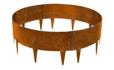 EverEdge Garden Ring 600mm Diameter 125mm Depth Cor-Ten (2 packs)