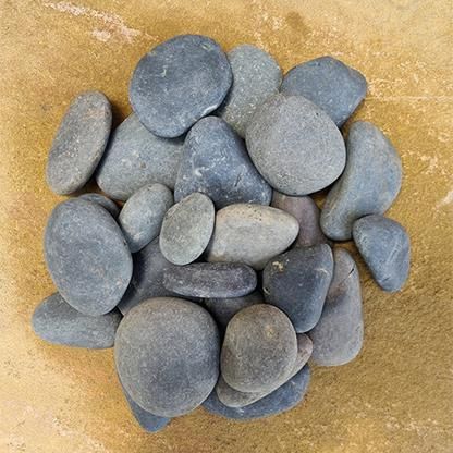 Kashmiri Sino Black Natural Pebbles, Size: 8-12mm 20kg bag