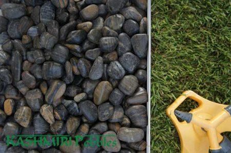 Kashmiri Polished Tiger Stripe Pebbles, Size: 30-50mm 20kg bag