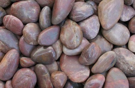 Kashmiri Red Polished Pebbles, Size: 50-70mm 20kg bag
