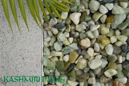 Kashmiri Polished Jade Pebbles, Size: 8-12mm 20kg bag