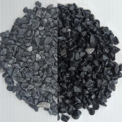 Kashmiri Cloudy Black Natural Pebbles, Size: 5-7mm 20kg bag