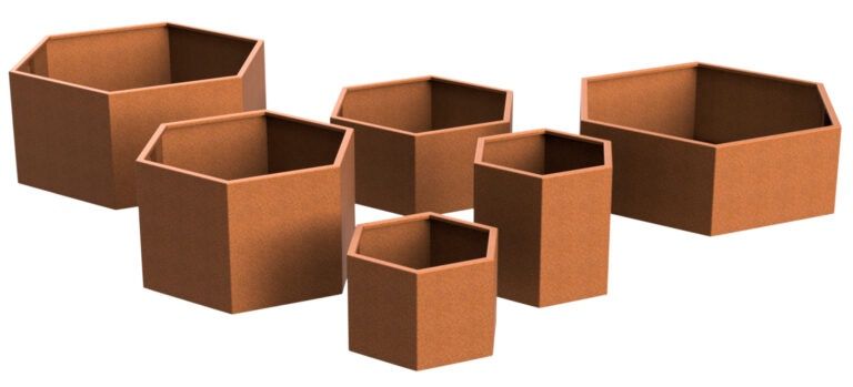 SHAPESCAPER 500mm High REDCOR Hexagon Planters