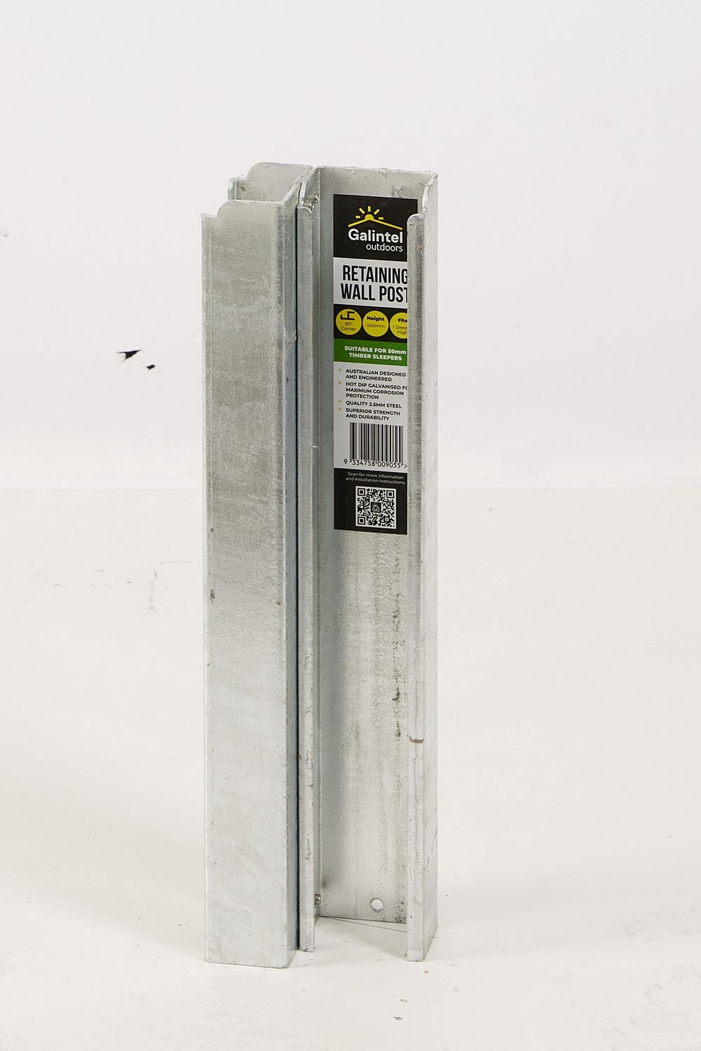 50mm Retaining Wall 90degree Post, Length: 450mm