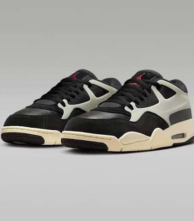 Air Jordan 4 rm, COLOR: black/sail/coconut milk/gym red, Size: 8