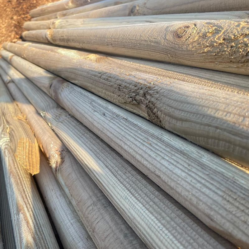 6' x 3" Round Fence Post