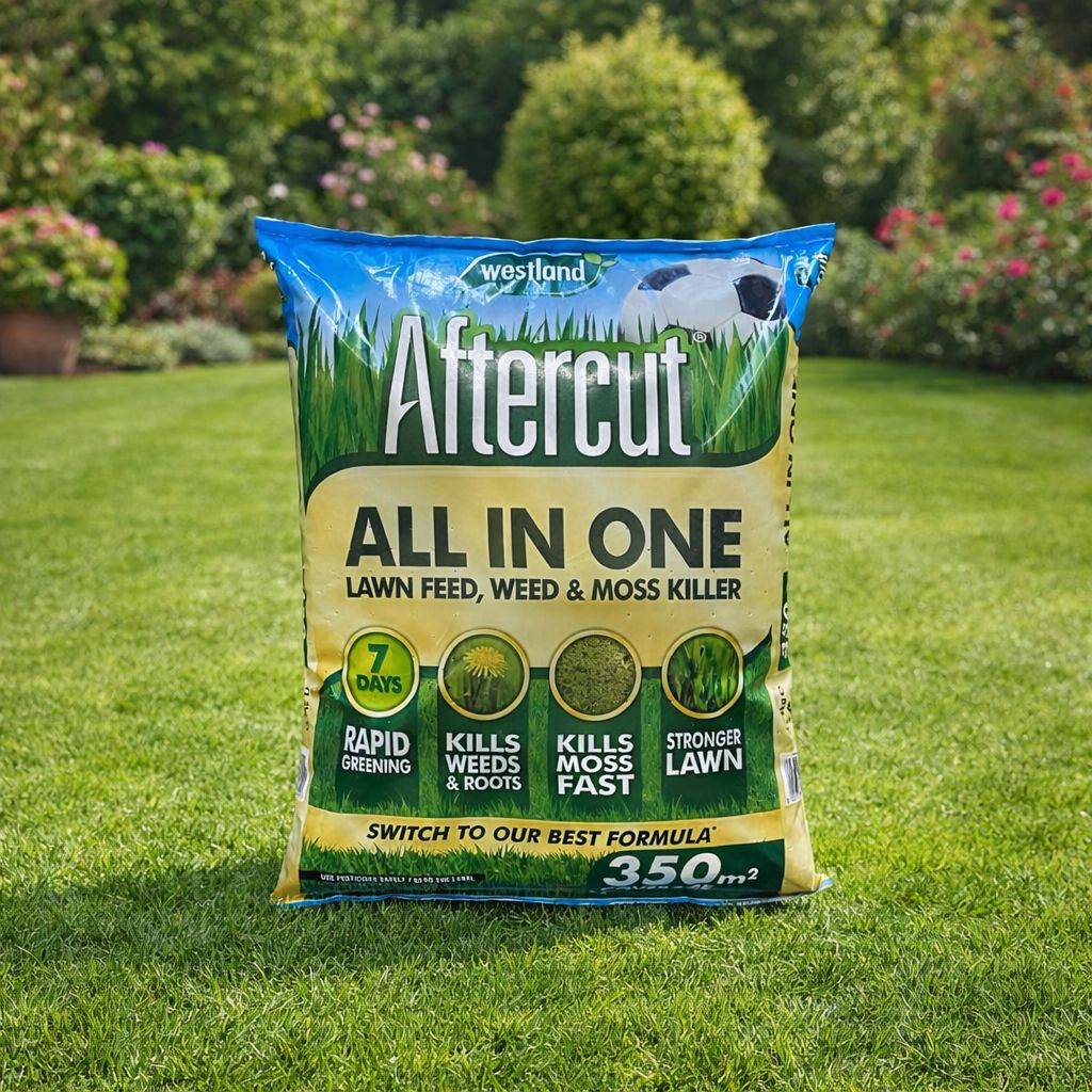 Aftercut All In One Lawn Feed, Weed & Moss Killer 350m2 Bag Aftercut All In One Lawn Feed, Weed & Moss Killer 350m2 Bag