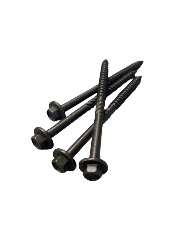 Brown Ruspert 6.3 x 100mm (100) Hexagon Head Timber Screws