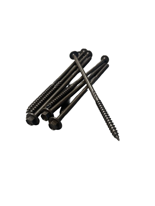 Brown Ruspert 6.3 x 150mm (100) Hexagon Head Timber Screws