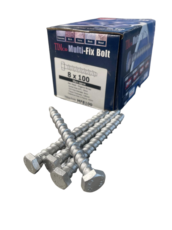 Masonry Multi-Fix Bolt, Hexagon Head 8 x 100mm (50)