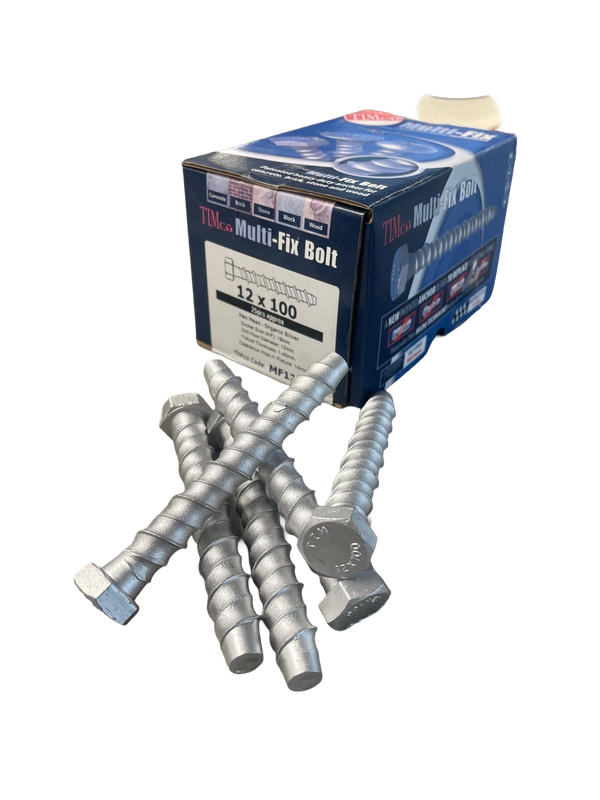 Masonry Multi-Fix Bolt, Hexagon Head 12 x 100mm (25)