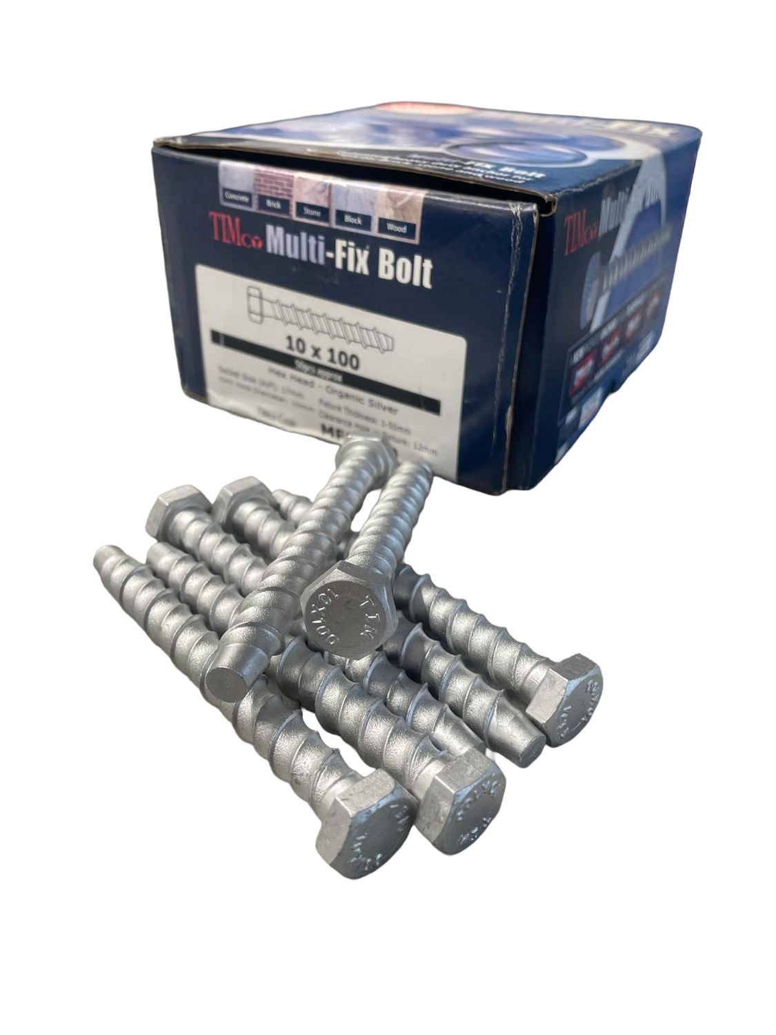 Masonry Multi-Fix Bolt, Hexagon Head 10 x 100mm (50) Masonry Multi-Fix Bolt, Hexagon Head 10 x 100mm (50)