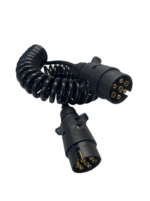 7 Pin Coiled Suzi Lighting Cable 3m - E1222