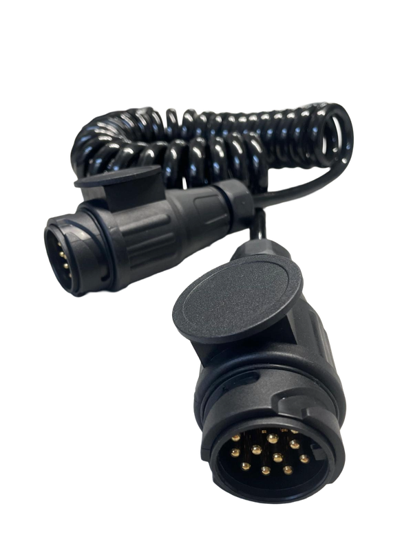 13 Pin Coiled Suzi Lighting Cable With Plugs 3m - E1382