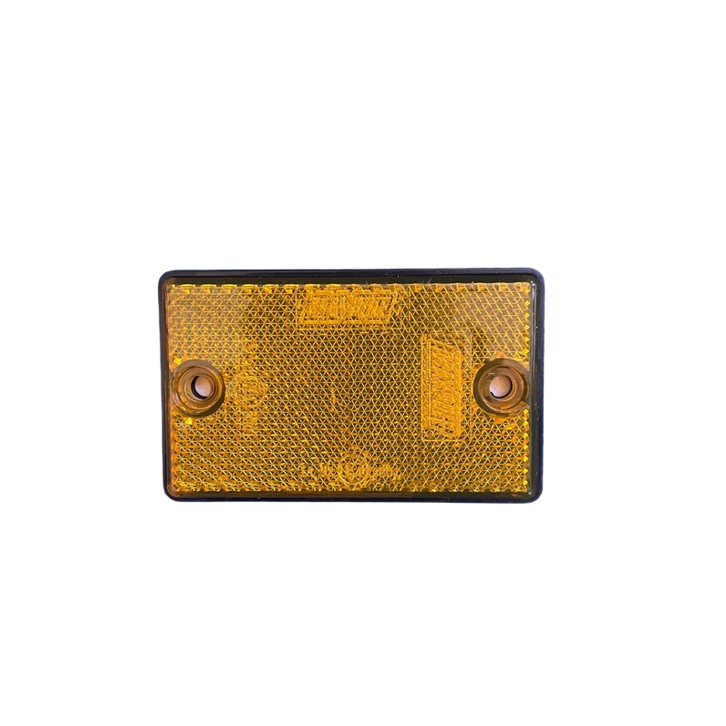 Self Adhesive Amber Side Reflector with Mounting Holes
