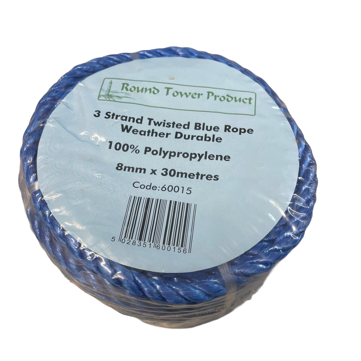 Blue Polypropylene Rope 8mm x 30m Blue Polypropylene Rope 8mm x 30m