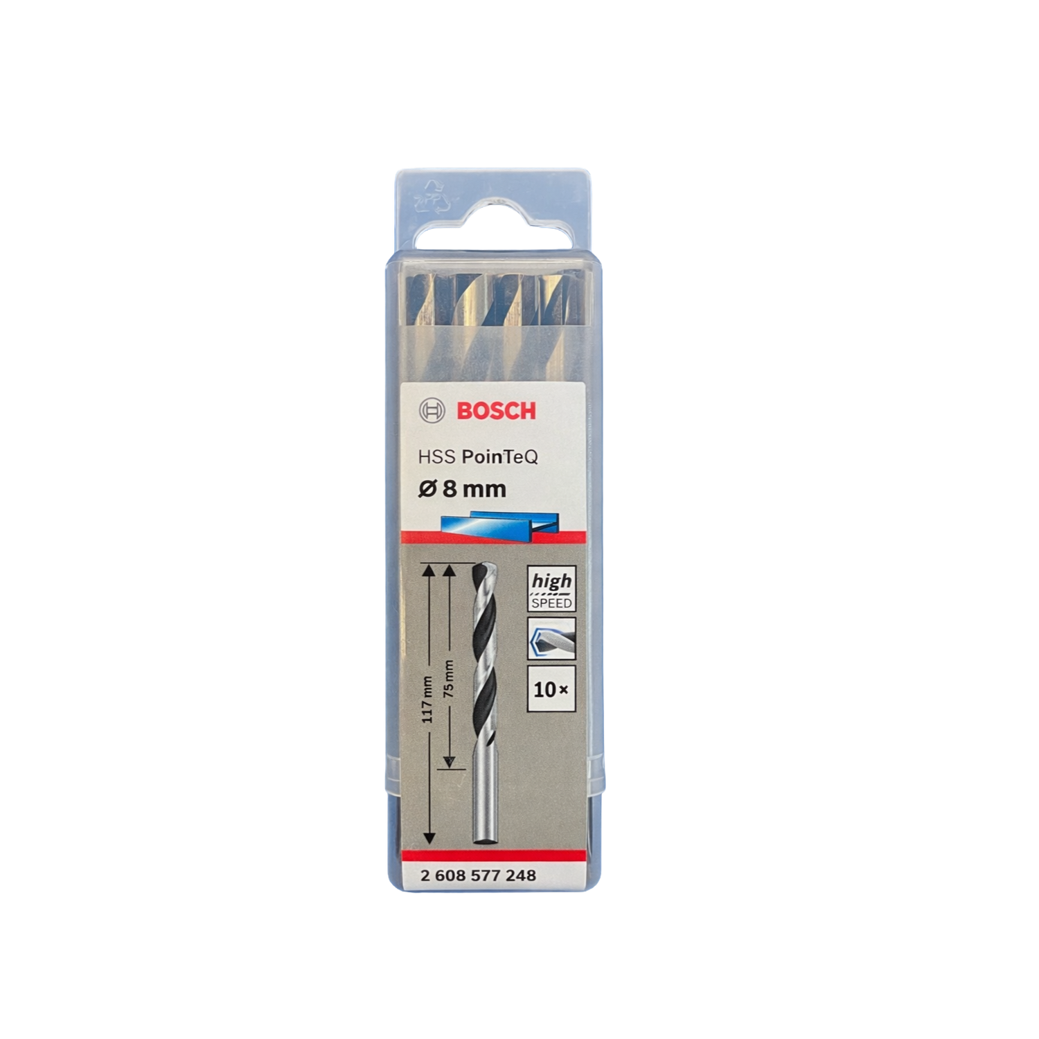 Bosch 8mm HSS Drill Bit (10 Pack) Bosch 8mm HSS Drill Bit (10 Pack)
