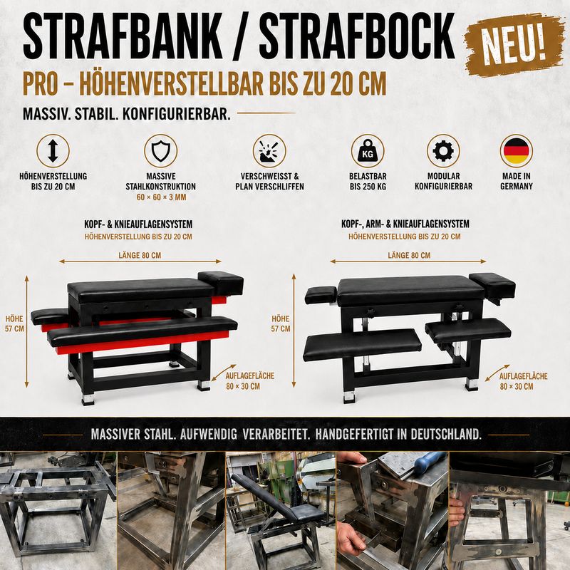 Strafbock / Strafbank PRO – modular konfigurierbar