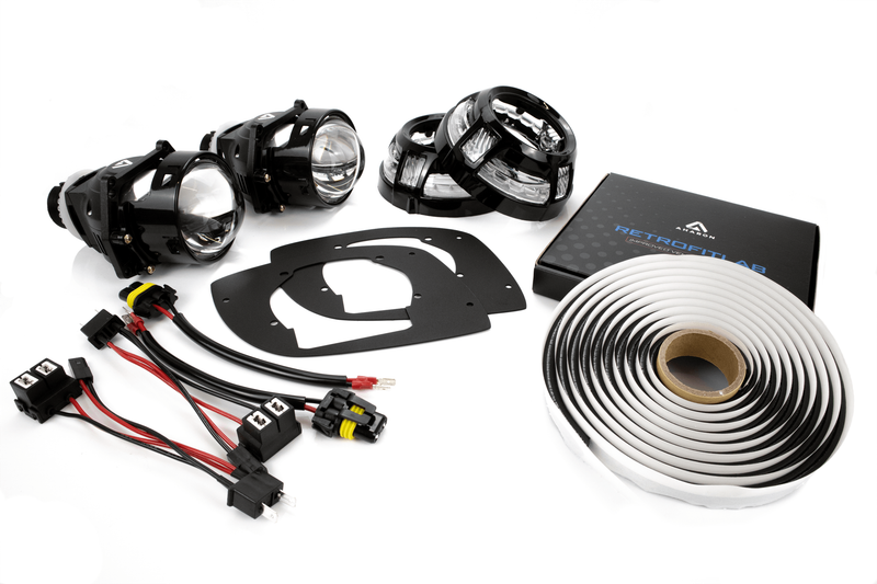 Porsche 996.1 Retrofitlab Projector upgrade kit halogen to Bi-LED