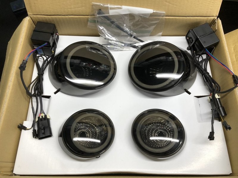 Cobalt 2-door halo-style taillights, clear smoked lenses