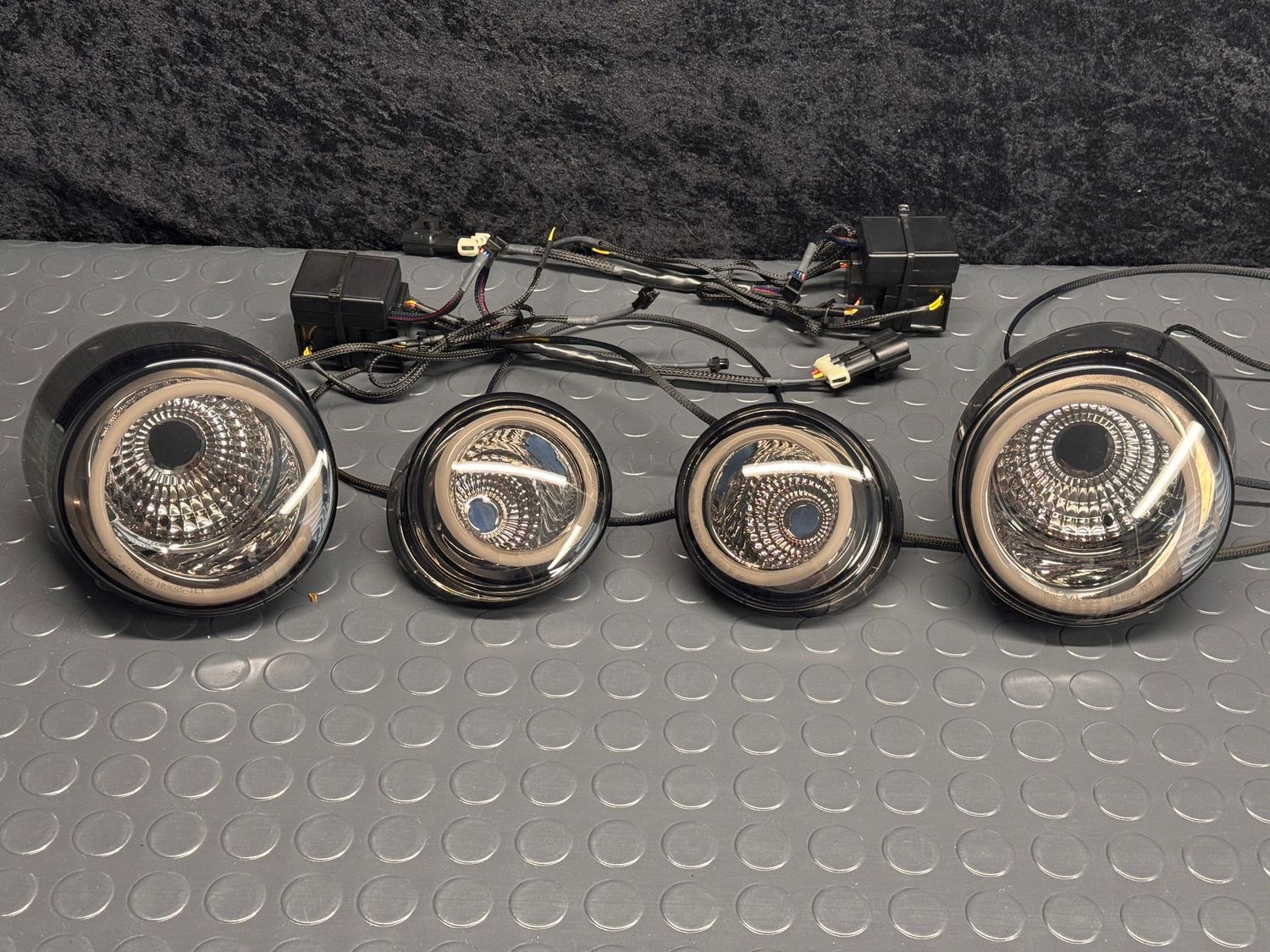 Cobalt 2-door halo-style taillights, clear smoked lenses