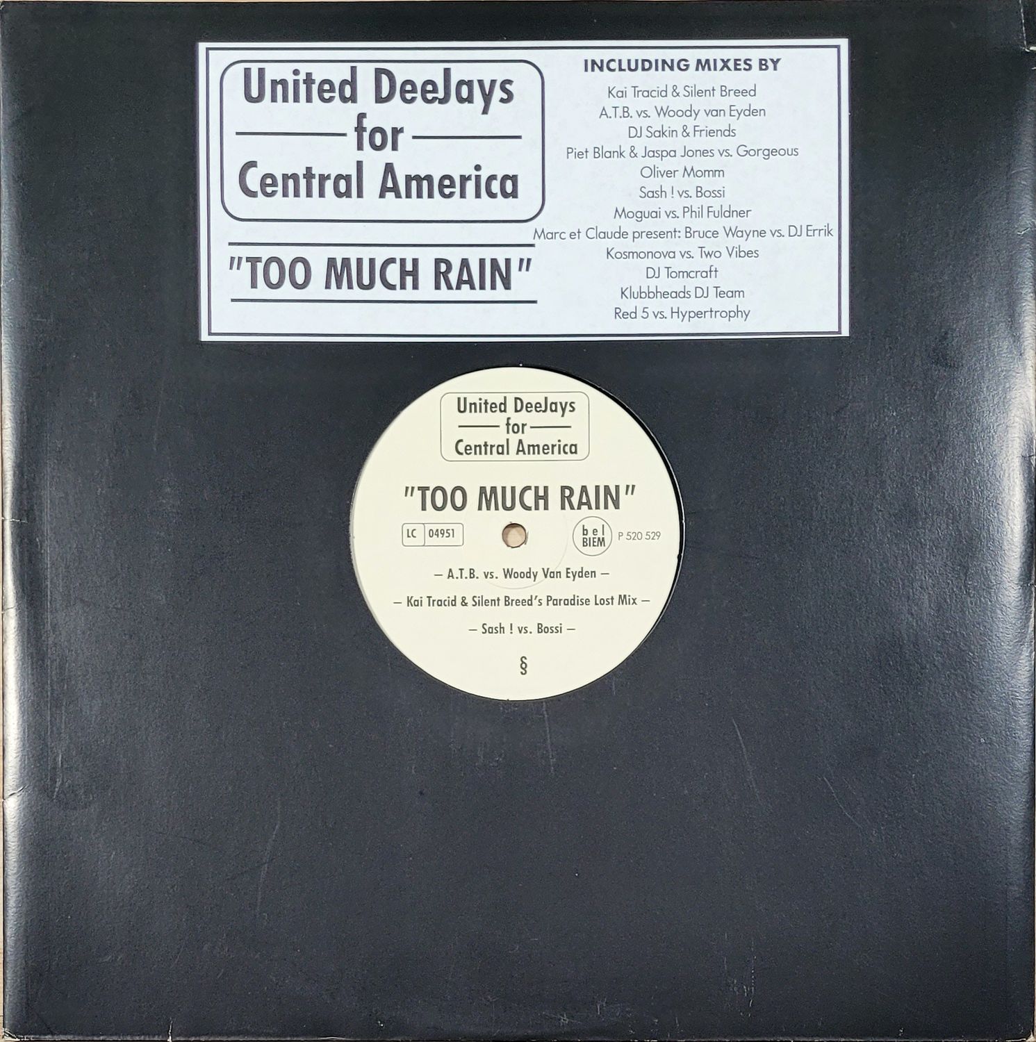 UNITED DEEJAYS FOR CENTRAL AMERICA – TOO MUCH RAIN (2xvinyl)