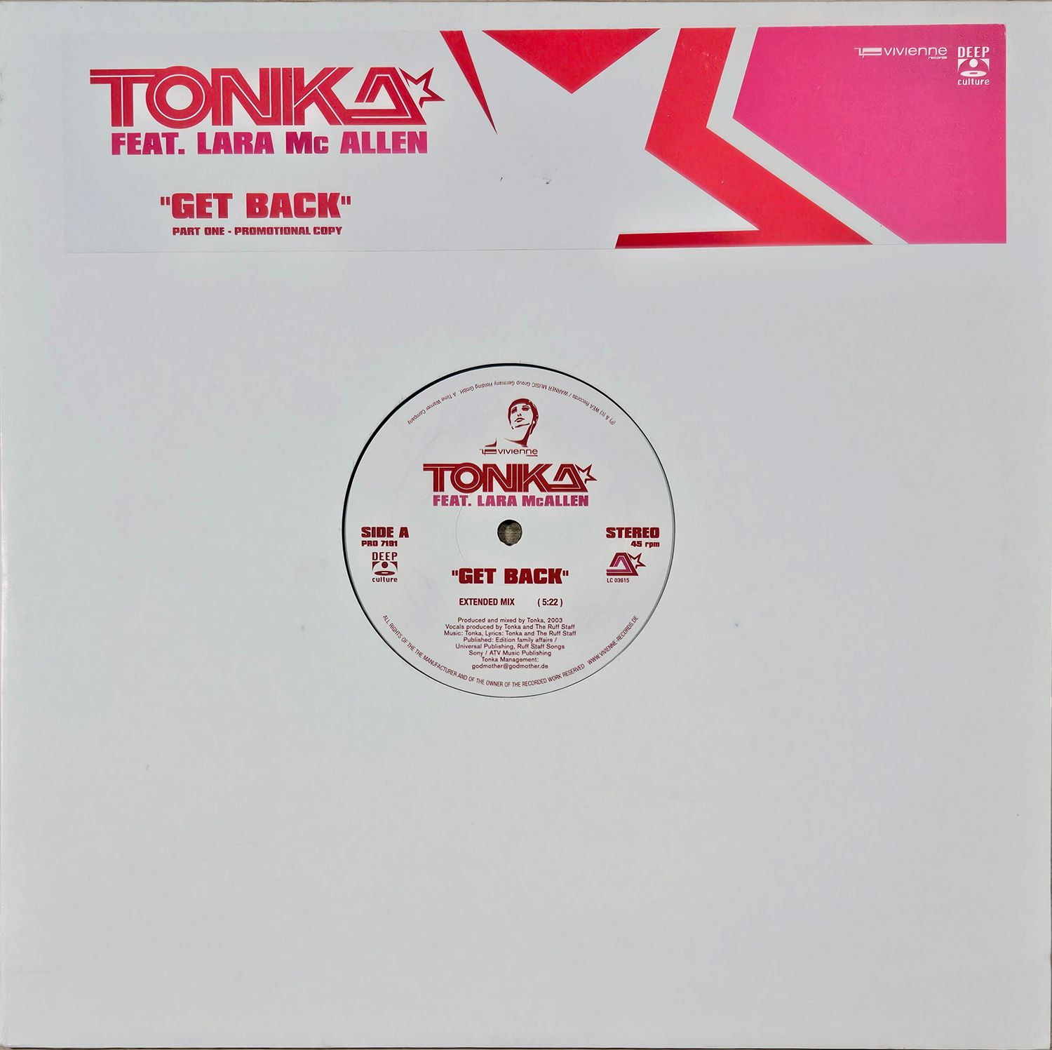 TONKA feat. LARA McALLEN – GET BACK