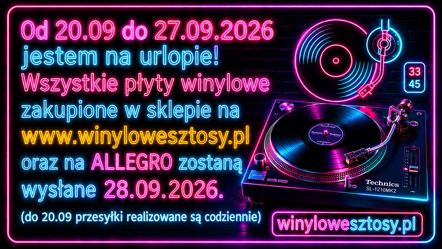 URLOP 20.09 - 27.09.2026 URLOP 20.09 - 27.09.2026