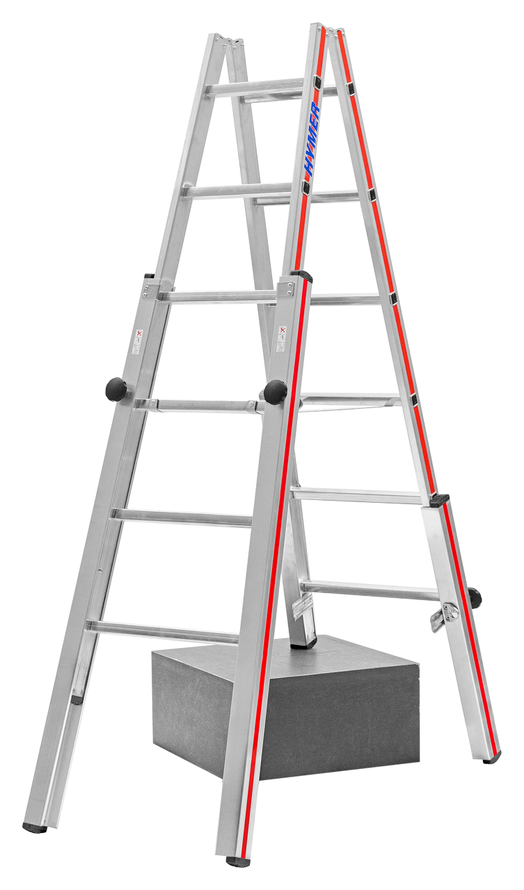 Escabeau double d'escalier HE - 2x8 marches