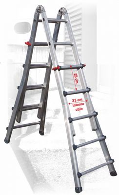 Echelle télescopique multiposition T - 4x3 échelons