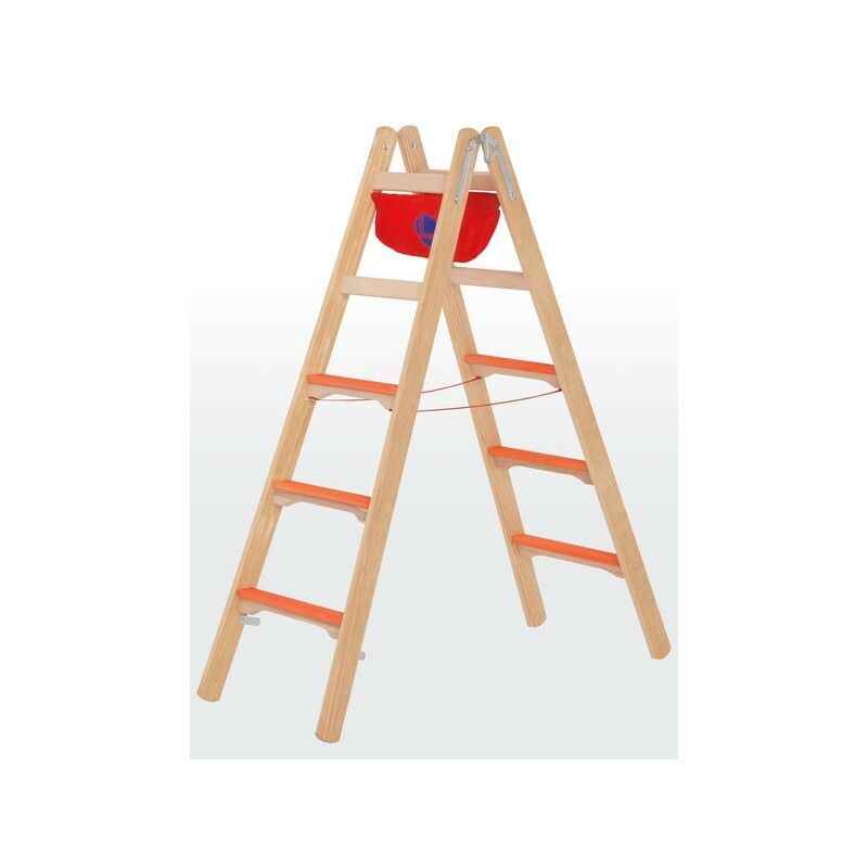 Escabeaux doubles en bois 2x4 marches