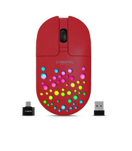 Mouse SKIPOL CYB M705-3M BT WIFI RECARGABLE CYBERTEL ROJO
