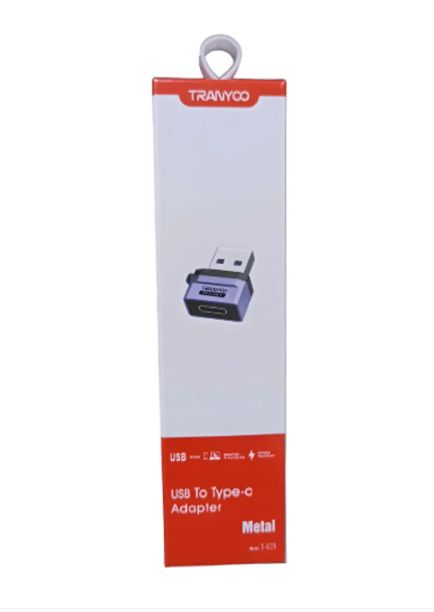 Adaptador USB a Tipo C-OTG-TRANYOO T-E23 Metal