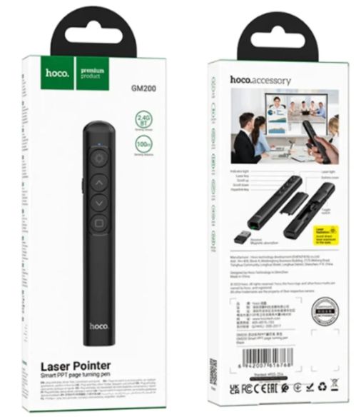 Puntero Laser HOCO GM200 Presentador de Diapositivas a Pila