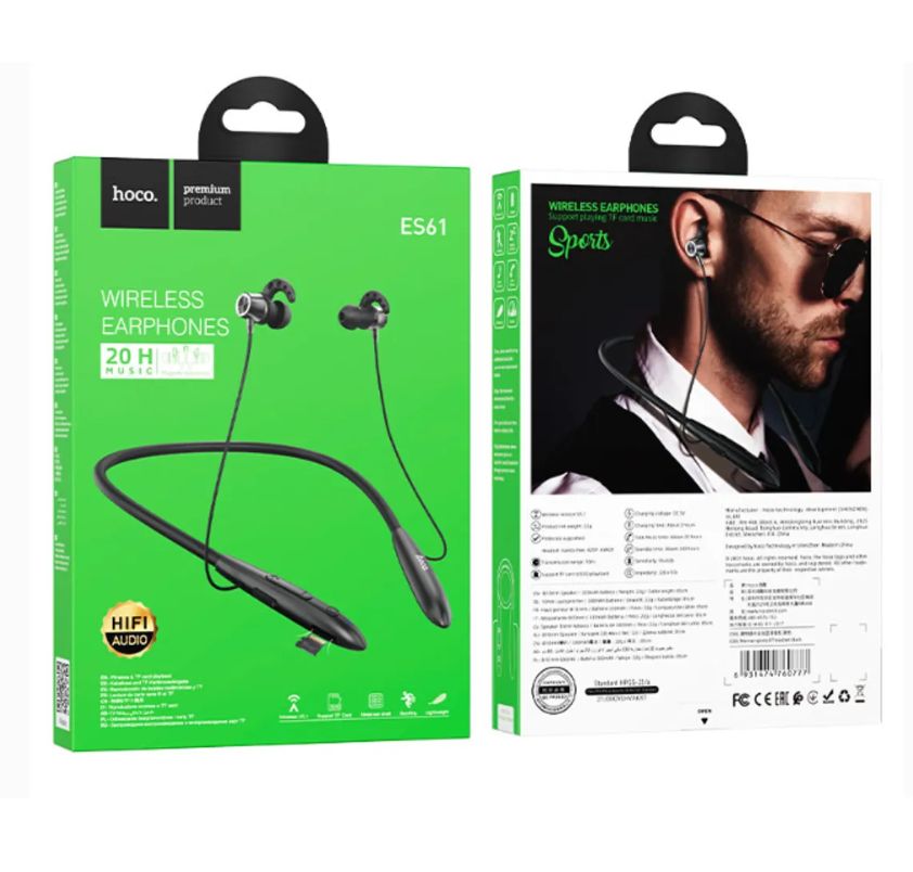 Audifono Bluetooth Deportivo HOCO ES61 Hifi Audio 20h