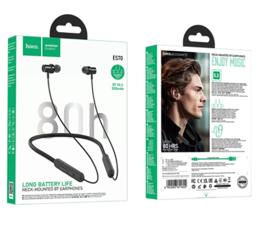 Audífono Bluetooth Deportivos 80hrs HOCO ES70