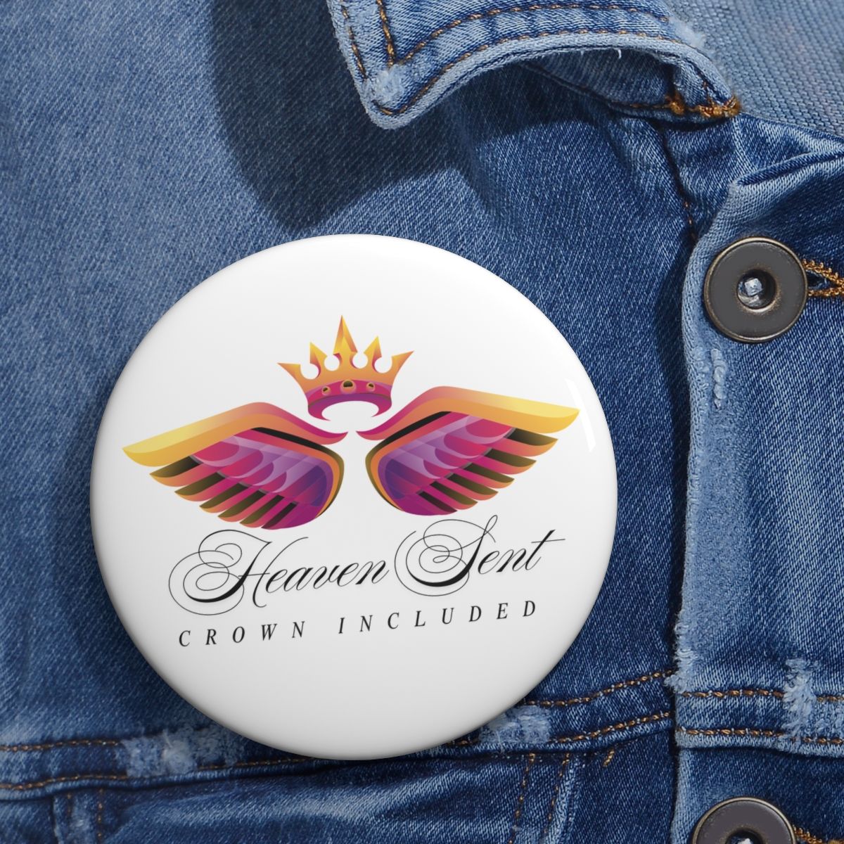 Rock &amp; Rizz Treasures Heaven Sent Pin Button
