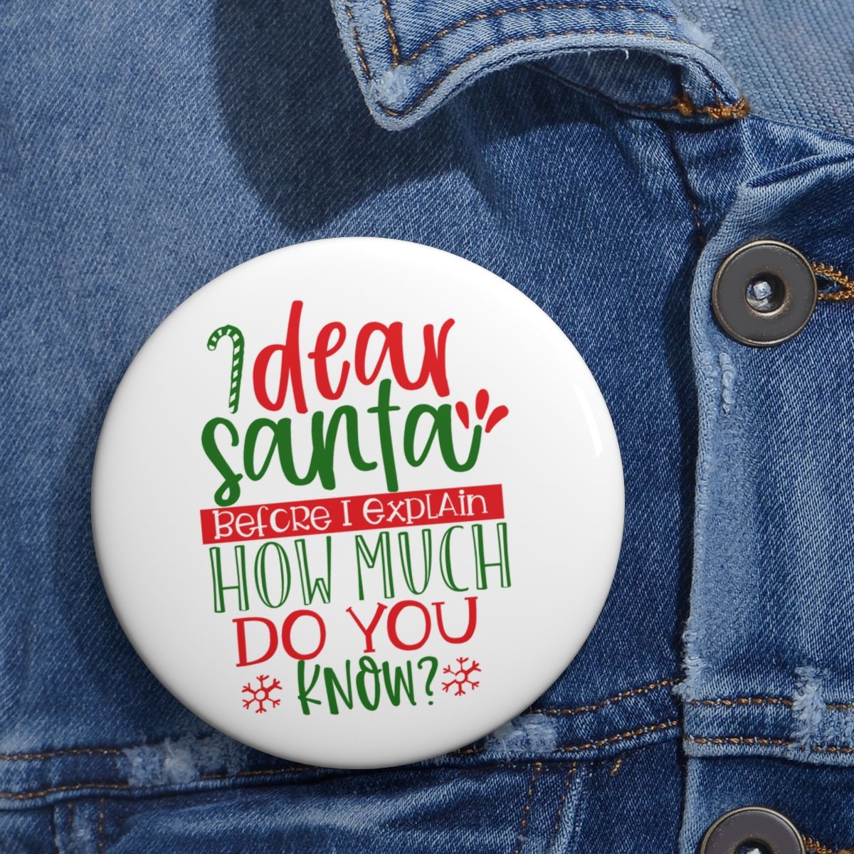 Rock &amp; Rizz Treasures Santa Christmas Pin Button