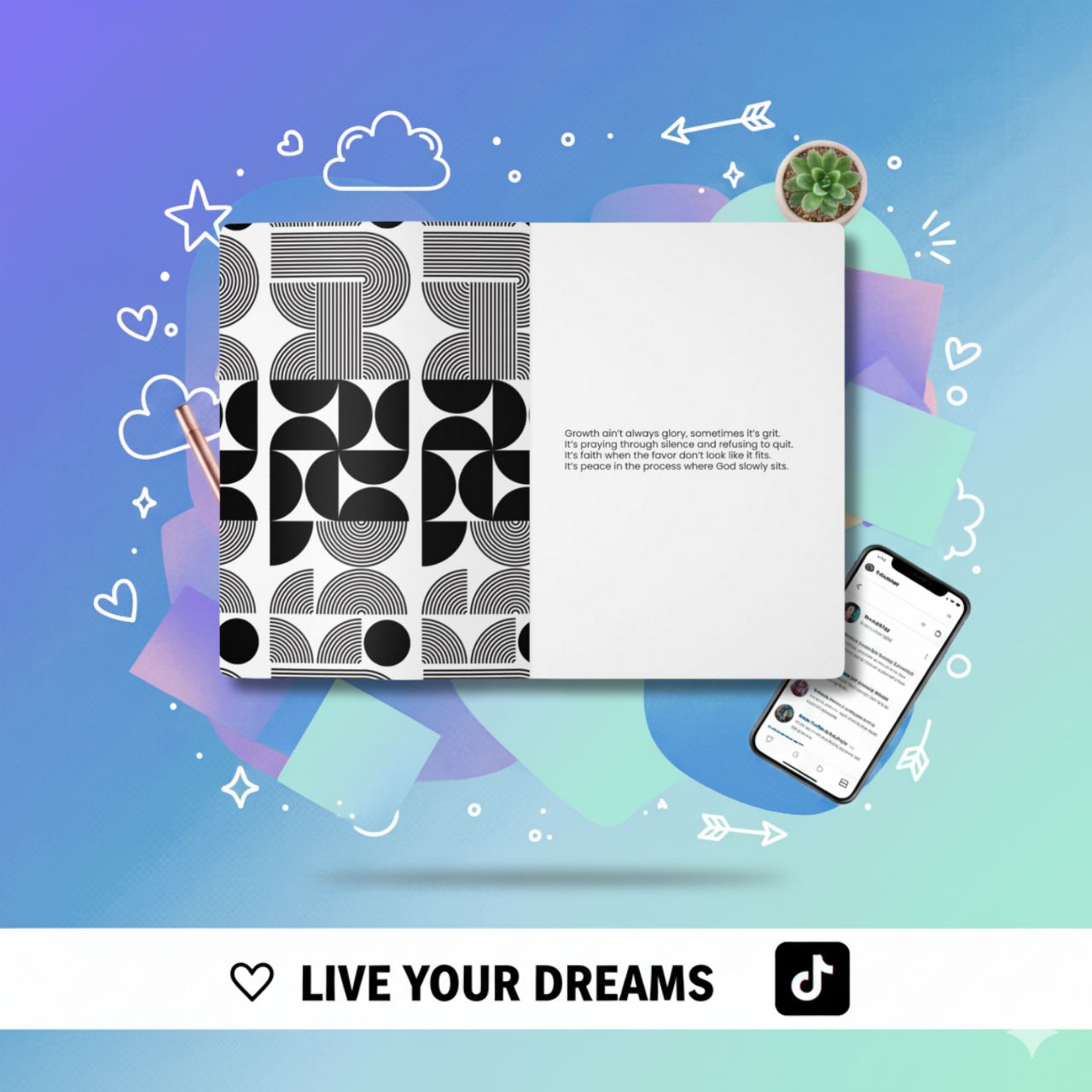 Rock &amp; Rizz Treasures “Ready, Set, Grow” Companion Journal