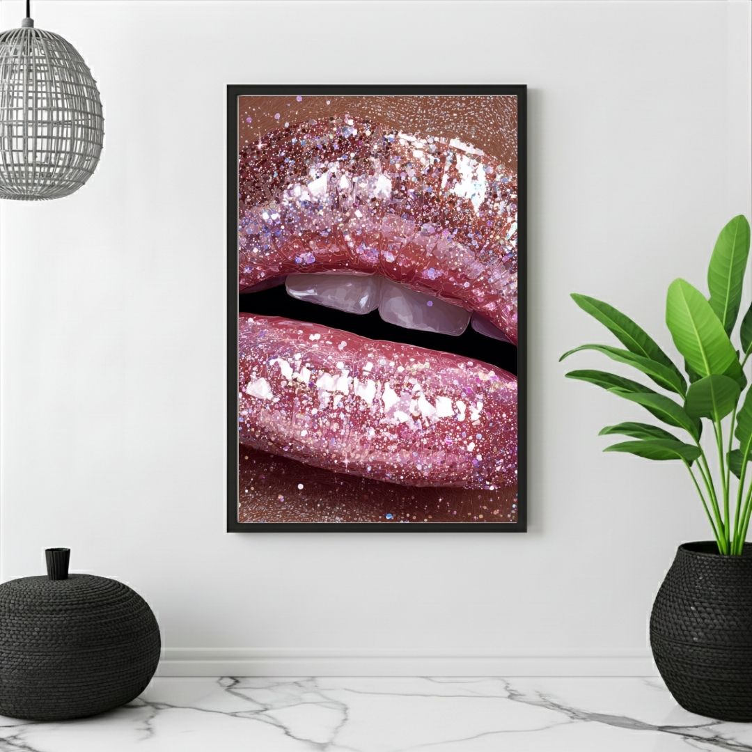 PRINTABLE WALL ART – GLITTER LIPS